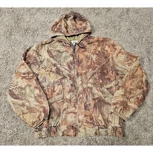 PELLA Vintage Camo Jacket Advantage Timber Lightweight Full Zip Mens 2X Reg